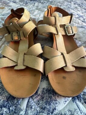 Kork-Ease Women's Strappy Suede Sandals in Tan
